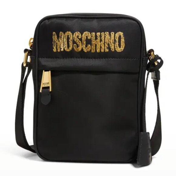 Moschino Textured-Logo Crossbody Bag - Picture 1 of 2
